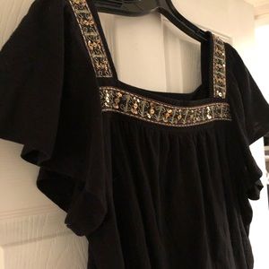 Black sequined Vince top